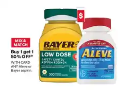 CVS Aleve or Bayer aspirin offer