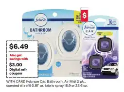 CVS Febreze Car, Bathroom, Air Mist offer