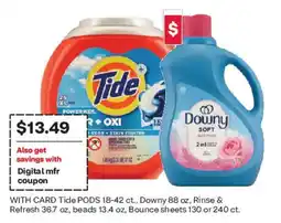 CVS Tide Pods, Downy, Rinse & Refresh, Bounce sheets offer