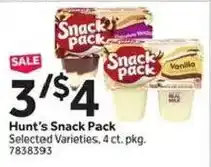 Stop&Shop Hunt's Snack Pack offer