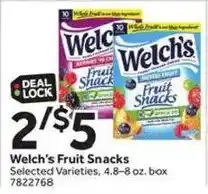 Stop&Shop Welch's Fruit Snacks offer