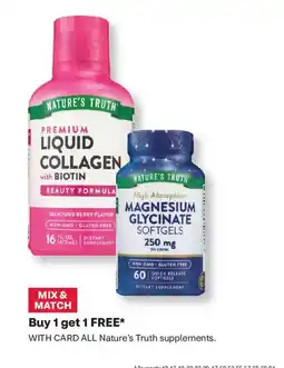 CVS Nature's Truth supplements offer