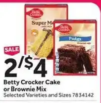 Stop&Shop Betty Crocker Cake or Brownie Mix offer