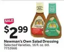 Stop&Shop Newman's Own Salad Dressing offer
