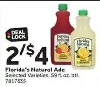 Stop&Shop Florida's Natural Ade offer