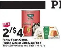 Stop&Shop Fancy Feast Gems, Purina One or Jinx Dog Food offer