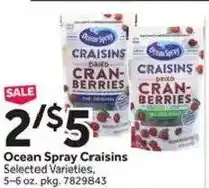 Stop&Shop Ocean Spray Craisins offer