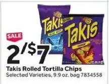 Stop&Shop Takis Rolled Tortilla Chips offer