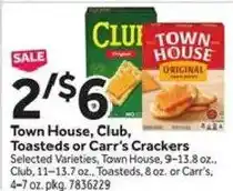 Stop&Shop Town House, Club, Toasted or Carr's Crackers offer