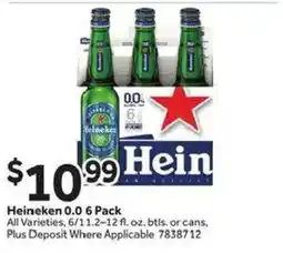 Stop&Shop Heineken 0.6 Pack offer