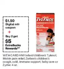 CVS Infant/children's Tylenol offer