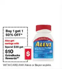 CVS Aleve or Bayer asprin offer