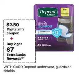 CVS Depend men night defense guards offer