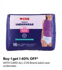 CVS CVS Brand adult care underwear offer