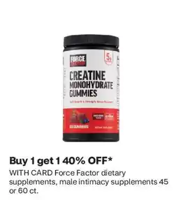 CVS Force Factor dietary supplements, male intimacy supplements offer