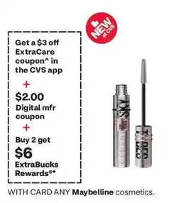 CVS Maybelline cosmetics offer