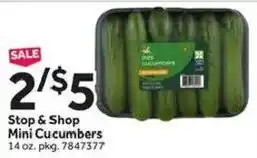 Stop&Shop Stop & Shop Mini Cucumbers offer