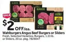 Stop&Shop Wahlburgers Angus Beef Burgers or Sliders offer