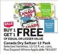Stop&Shop Canada Dry Seltzer offer