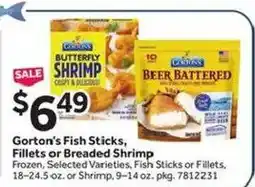 Stop&Shop Gorton's Fish Sticks, Fillets or Breaded Shrimp offer