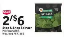 Stop&Shop Stop & Shop Spinach offer