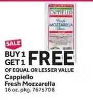 Stop&Shop Cappiello Fresh Mozzarella offer