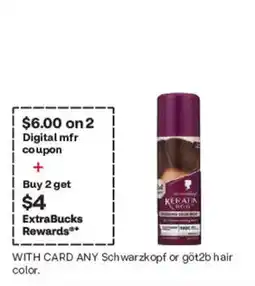 CVS Schwarzkopf or gottb hair color offer