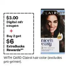 CVS Clairol nice'n easy hair color offer