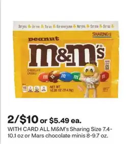 CVS M&M's peanut chocolate candies offer