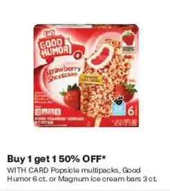 CVS Popsicle multipacks, Good Humor or Magnum ice cream bars offer