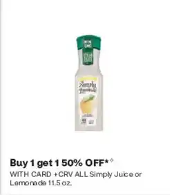 CVS Simply Juice offer