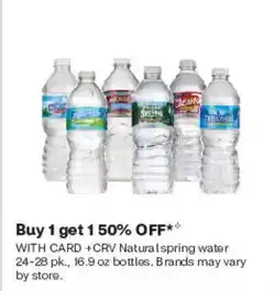 CVS Naturally spring water offer