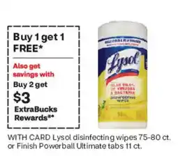 CVS Lysol disinfecting wipes or Finish Powerball offer