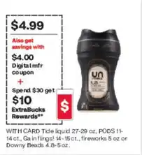 CVS un Tide liquid 27-29 oz offer