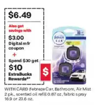 CVS Febreze Car, Bathroom, Air Mist offer