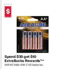 CVS Alkaline AA batteries offer