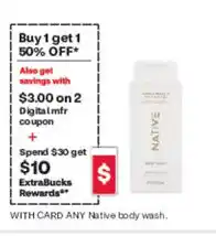 CVS Native body wash offer