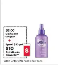 CVS Aussie hair care offer