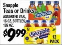 Western Beef Snapple Teas or Drinks offer