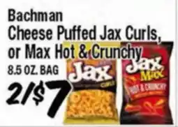 Western Beef Bachman Cheese Puffed Jax Curls, or Max Hot & Crunchy offer