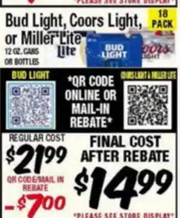 Western Beef Bud Light, Coors Light, or Miller Lite offer