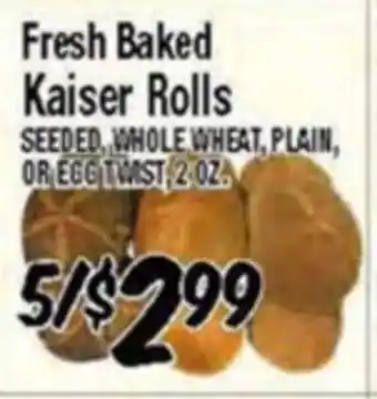 Western Beef Fresh Baked Kaiser Rolls offer
