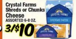 Western Beef Crystal Farms Shreds or Chunks Cheese offer