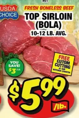 Western Beef TOP SIRLOIN (BOLA) offer
