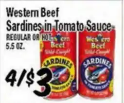 Western Beef Western Beef Sardines in Tomato Sauce offer
