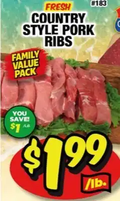 Western Beef COUNTRY STYLE PORK RIBS offer