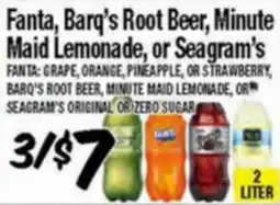Western Beef Fanta, Barq's Root Beer, Minute Maid Lemonade, or Seagram's offer