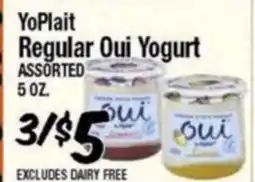 Western Beef YoPlait Regular Oui Yogurt offer
