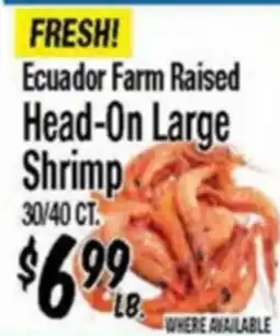 Western Beef Ecuador Farm Raised Head-On Large Shrimp offer