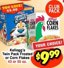 Western Beef Kellogg's Twin Pack Frosted or Corn Flakes offer